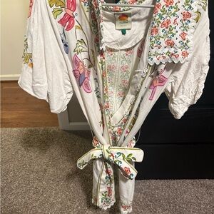 Floral Embroidered White romper
